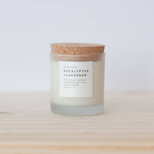 Organic Small-batch Handmade Eucalyptus + Lavender Scented candle