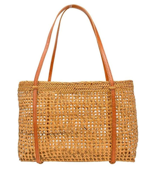 Handwoven Sustainable Rattan Tote