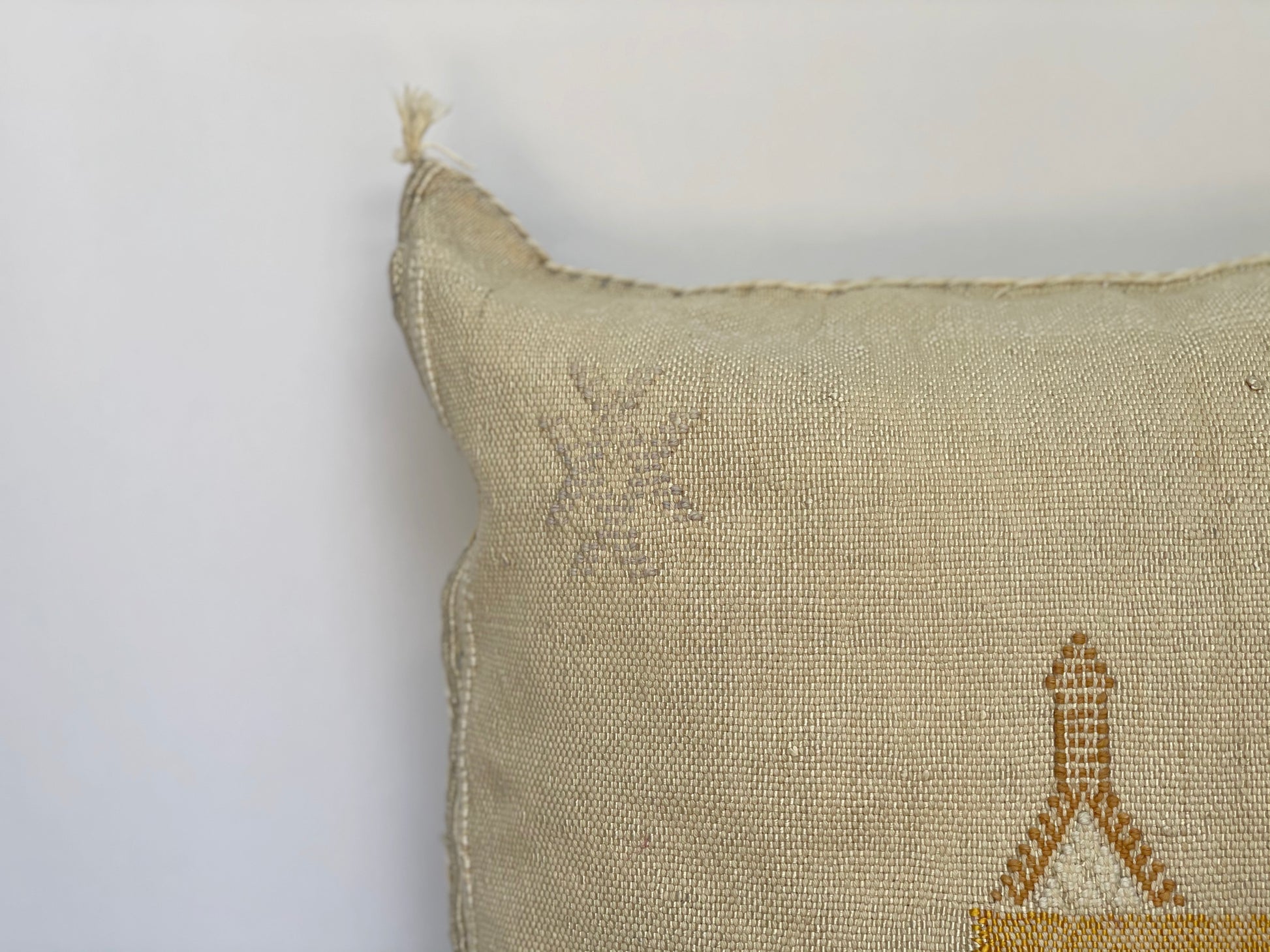 Handmade Vegan Silk Pillow Cover in Beige
