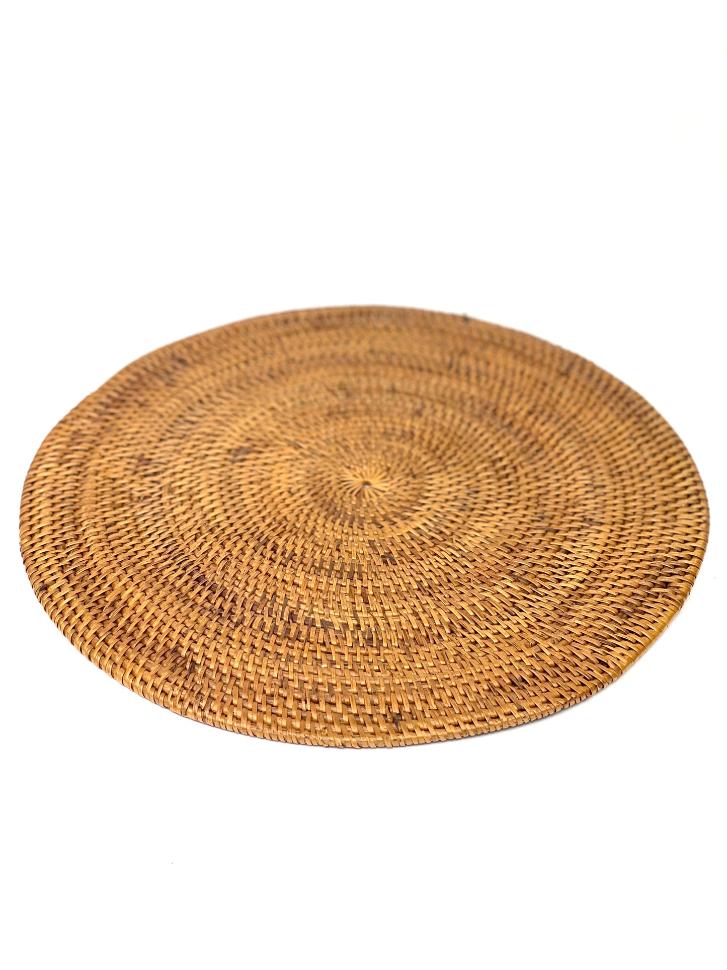 Handmade Round Rattan Chargers - Set of 2