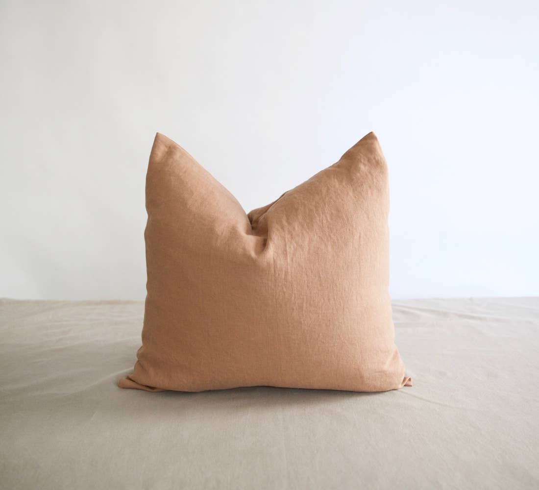 Eco-friendly Ethically Handmade Square Washed Linen Pillow
