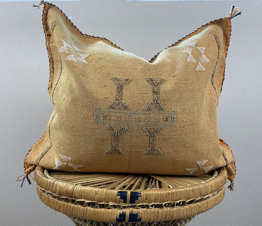 Vegan Fair Trade Handmade Moroccan Silk Sabra Pillow Cover