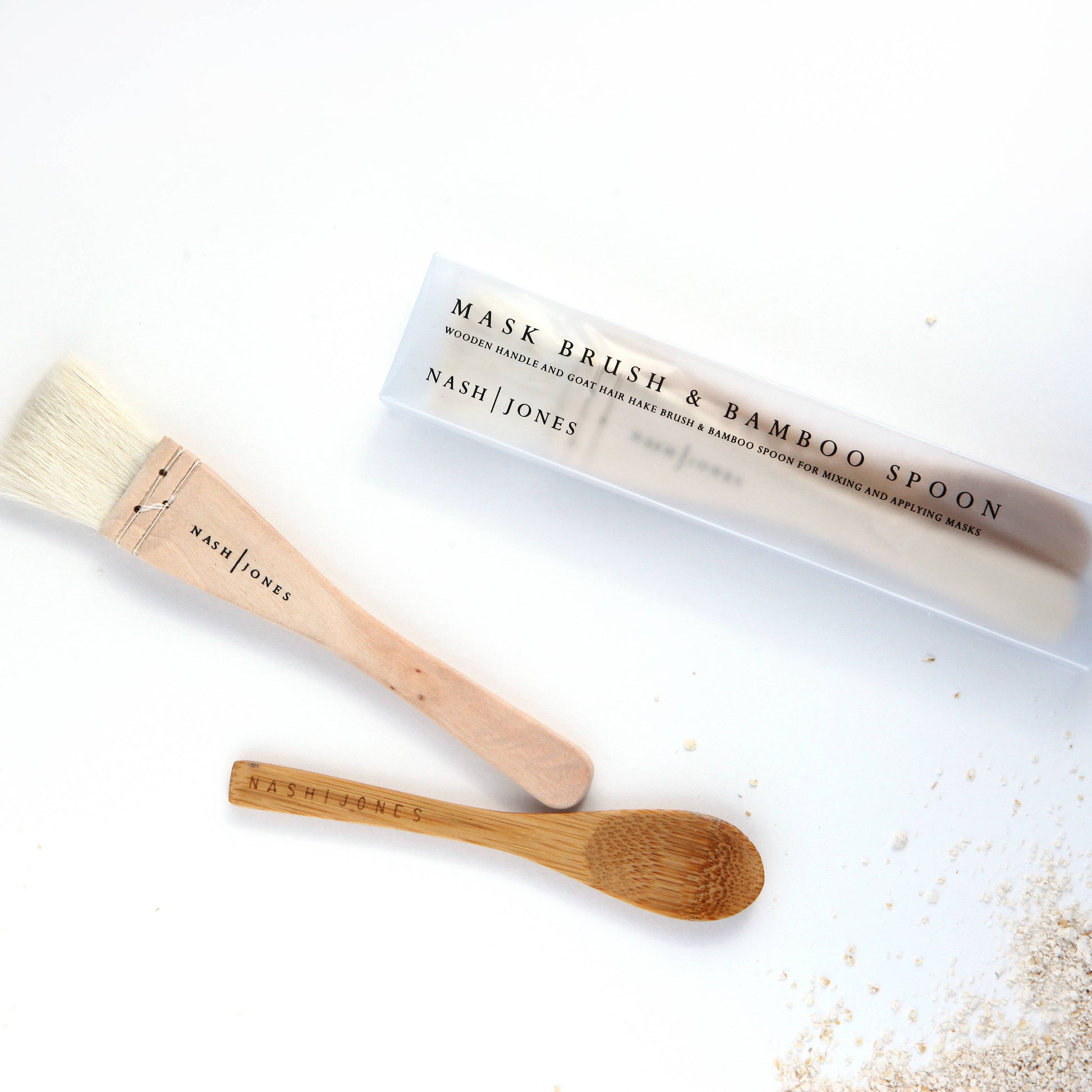 Eco-friendly Handmade  Organic Sustainable Reusable Natural Hake & Spoon for Clay Masks 